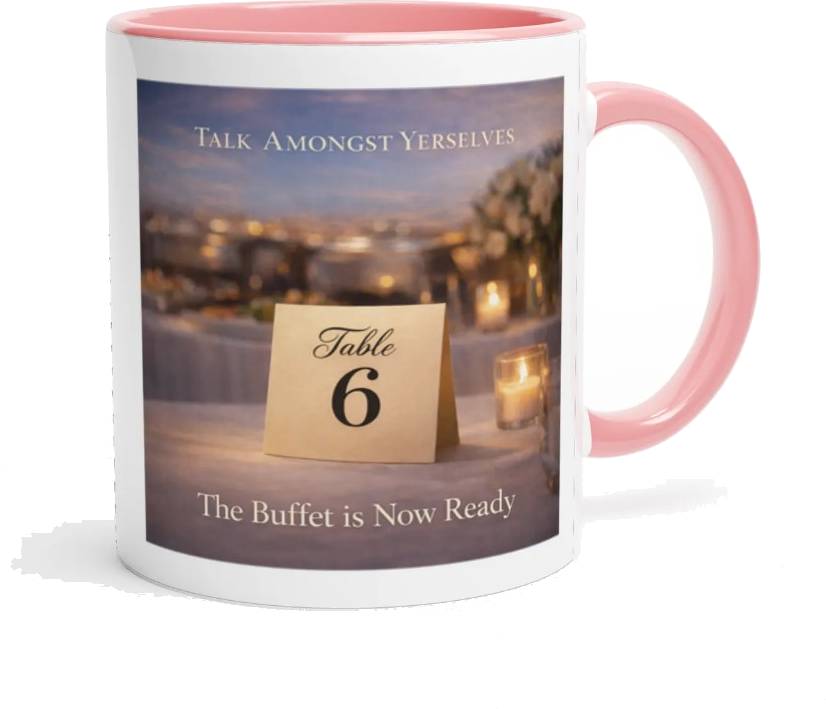 Talk Amongst Yerselves Table 6 mug